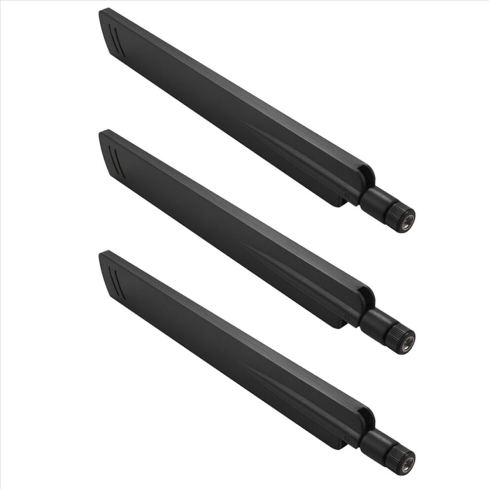 3X 18 Dbi 2.4Ghz Wifi Antenna Amplifier Wlan Router Connector Booster, Black 4853316702436