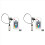 2X Computer Fan Lighting Effect Controller,5V 3-Pin/12V 4-Pin RGB Fan Equipment Wire Control/Remote Controller 1