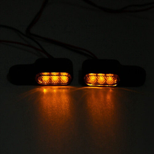 4 τεμάχια 12V φλας μοτοσικλέτας LED φλας στο τιμόνι, πορτοκαλί φλας, βάση, μαύρο 2
