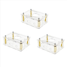 3X voor 3 behuizingen Transparante acryl behuizing Beschermbehuizing voor 3 zonder ventilator