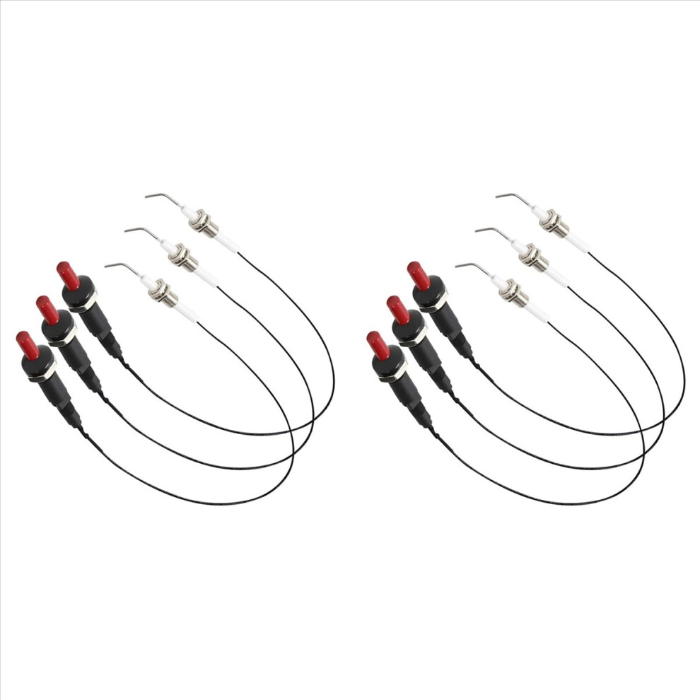 6PCS Universal Ceramic Electrode Ignition Spark Plug Wire Electronic Device for Grill and Fireplace Gas Stove Heater