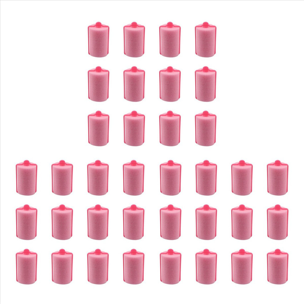 Dark/Pink 36Pcs Hair Styling Soft Foam Sponge Rollers Curlers Hairdressing Tool