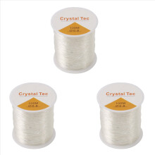 2 cordones elásticos de cristal transparente de 0,8 mm para hacer joyas, pulseras y abalorios.