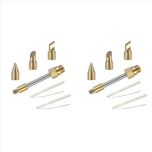 2X 510 Interface Soldering Iron Tip USB Soldering Iron Tip Welding Tool 15W Cutter Head Horseshoe Shape Welding Tools