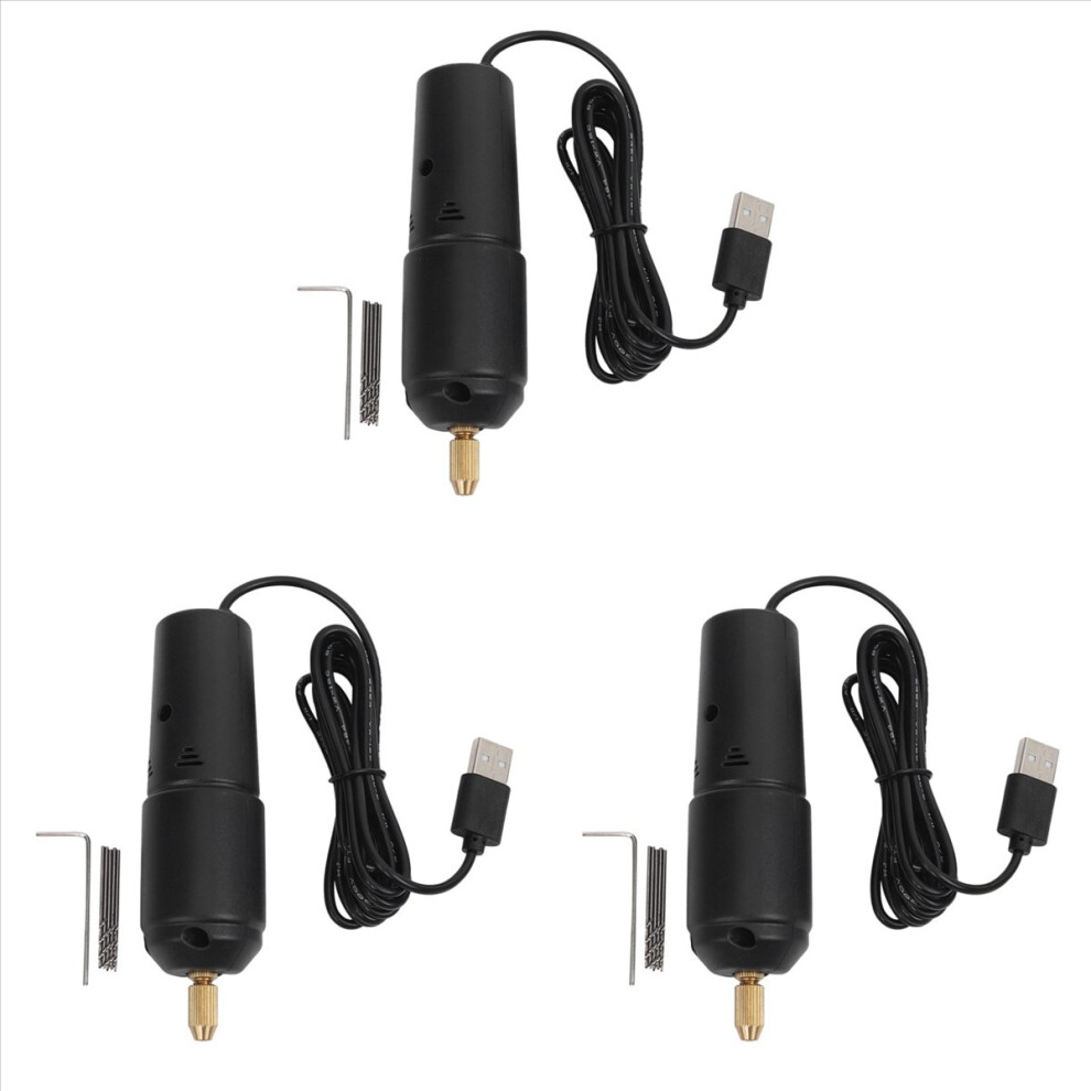 3X Jewelry Tools Electric Drill Handheld For Pearl Epoxy Resin Jewelry Making Diy Wood Craft Tools With 5 Drill Bits 4853316782681