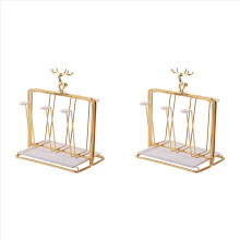 2X Water Draining Cup Holder Luxury Glass Rack Household Water Cup Drain Stand 6 Cups Kitchen Tool Cup Drying