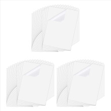 75 Blatt 8,11 1/6 Zoll Inkjet-Etikettenpapier, bedruckbare Transparentfolie, schnelltrocknendes Etikettenpapier für Tintenstrahldrucker