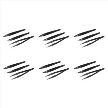 Black Ceramic Tweezers Set - Antistatic,Anticorrosion,Antimagnetic,Highly Heat (18Pack)