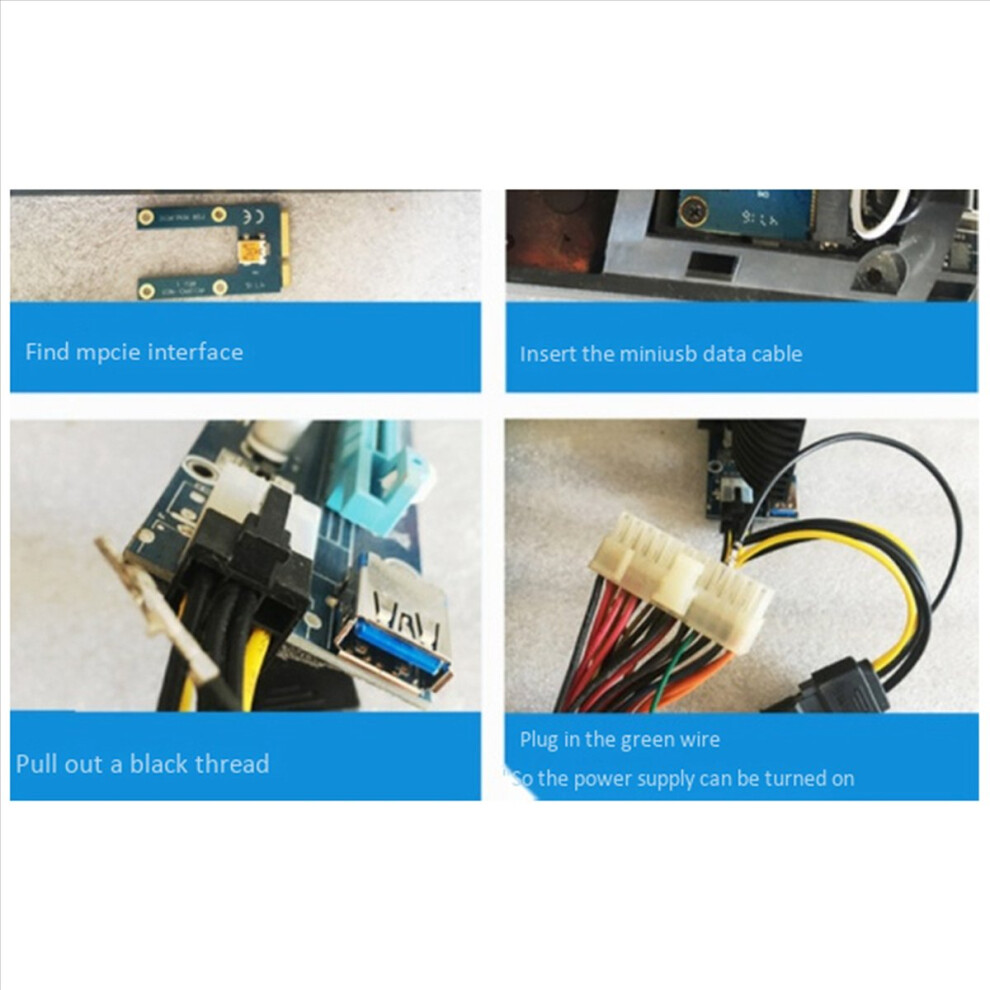 10X Mini Pcie To Pci Express 16X Riser For Laptop External Image Card Btc Mpcie To Pci-E Slot Mining Card 4853316701286