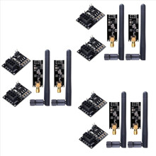 6 Stück NRF24L01+PA+LNA Transceiver-Modul mit SMA-Antenne 2,4 GHz 1100M + NRF24L01 Funkmodul für