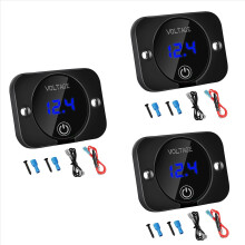 3X 12V Indicatore di tensione con interruttore di contatto Display digitale DC12V 24V Pannello voltmetro impermeabile per barca camion marino ATV