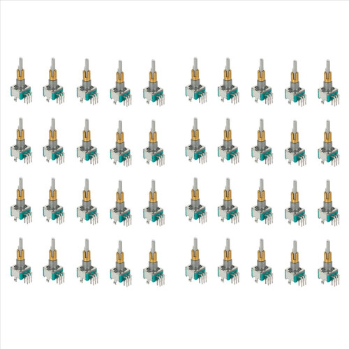 40 unidades EC11EBB24C03 Encoder Duplo com Interruptor, 30 Posicionamentos, 15 Pontos de Pulso, Cabo de 25mm