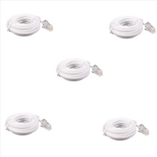 5X RJ11 6P4C naar RJ45 8P4C modulaire telefoon internet verlengkabel 3 meter