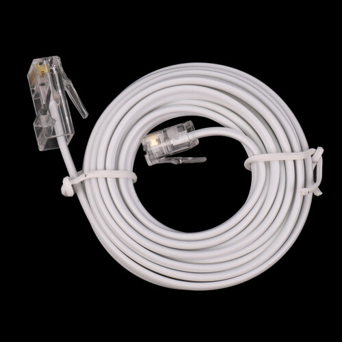5X RJ11 6P4C σε RJ45 8P4C Αρθρωτό Καλώδιο Προέκτασης Internet για Τηλέφωνο 3 Μέτρα 1