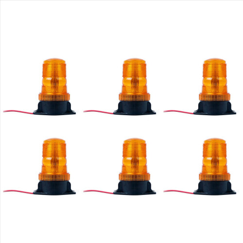 6x Gabelstapler-Warnleuchte mit 30 LEDs, Blitzlicht, Warnblinker, gelb