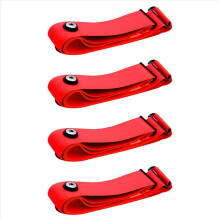 4x Herzfrequenz-Brustgurt für Herzfrequenzsensoren, elastisches, weiches Armband, rot