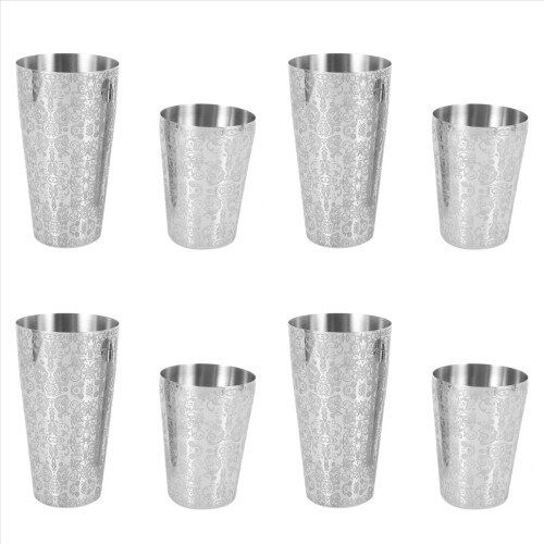 4er-Set Boston Cocktail-Shaker mit Gravur 1
