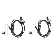 2X Borescope Inspection Camera Built-in 6 LEDs IP67 Waterproof USB Type-C Endoscope