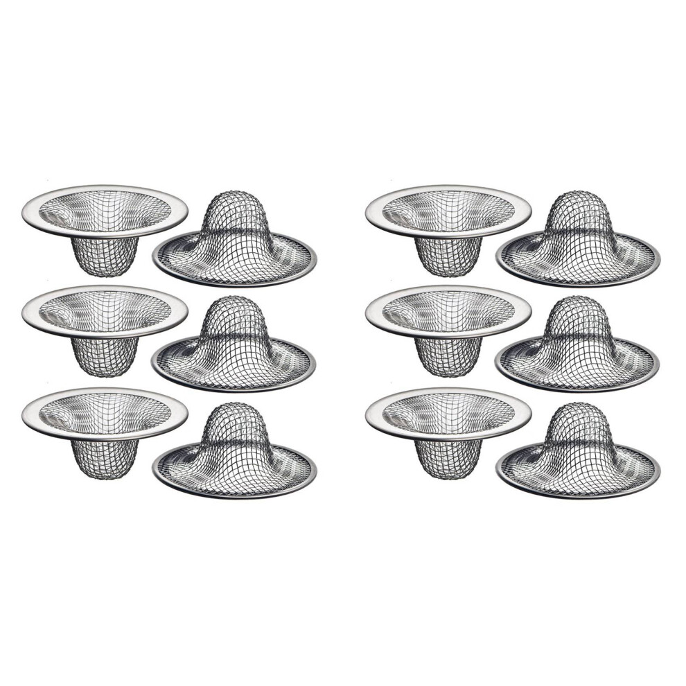 12 Pack - 2.125Inch Top / 1Inch Basket - Mesh Sink Drain Strainer Hair Catcher For Bathroom Sink, Utility, Slop, Laundry 4853316706373