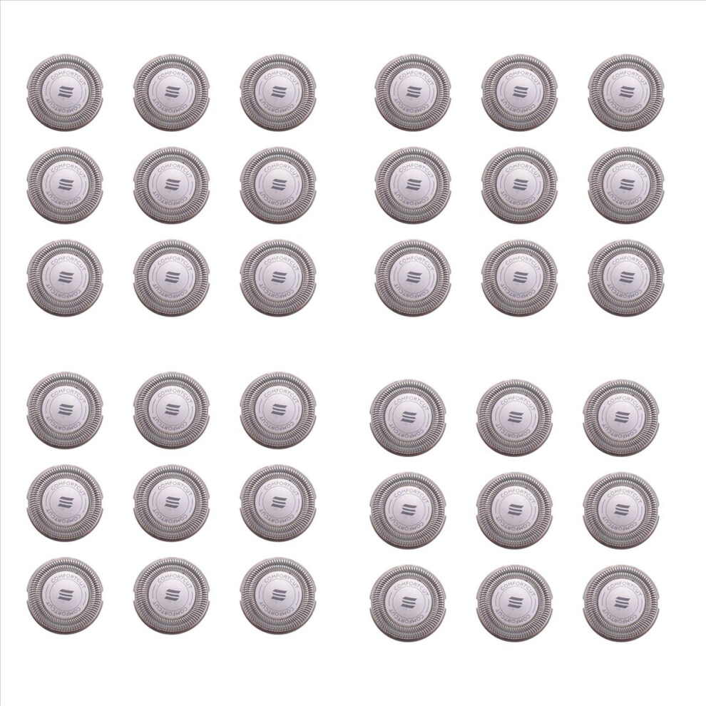 36Pcs SH30 Shaver Head for Electric Shaver Series 1000, 2000, 3000 Click and Style with Pointed Blade