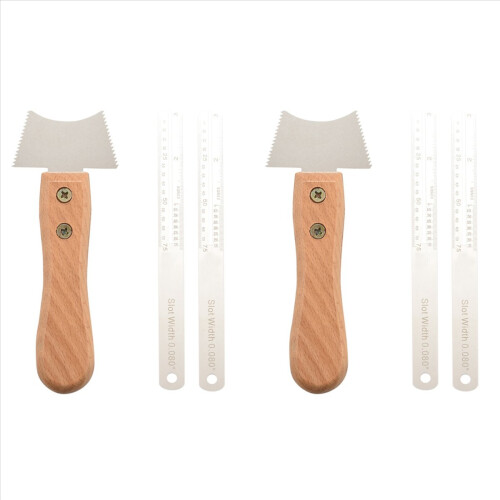 2X Guitar Fret Wire Groove Protector Ruler Fingerboard Replace Tool Set Protect Fingerboard Replace Tool Set