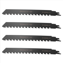 4-teiliges Säbelsägeblatt aus Wolframkarbid zum Schneiden von porösem Beton, Faserzement und Ziegeln, 240 mm / 9,45 Zoll
