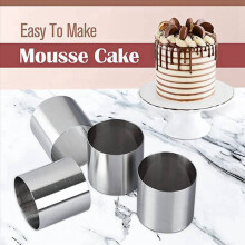 30 stuks roestvrijstalen mousse-ringen, ronde koekjesvorm, cakevorm, keukenbakgereedschap voor taart, fondant, enz.