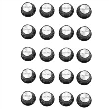 Gitaarknoppen 10 volumes en 10 tonen Zilveren hoge hoedbel