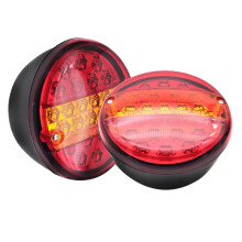 2 PeçAs 12 V 24 V 20 Led Reboque de Carro Lanternas Universais CaminhãO Lanterna Traseira Redonda Indicador de Parada Do Freio