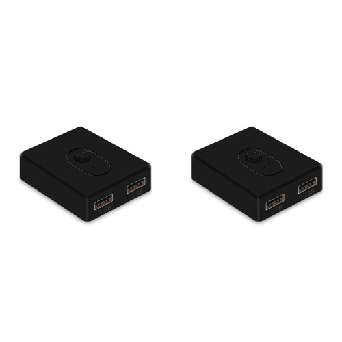 2X USB 2.0 KVM Switch 1X2/2X1 Switcher USB Splitter Shared Controller for Laptop Computer Printer Keyboard Mouse, B