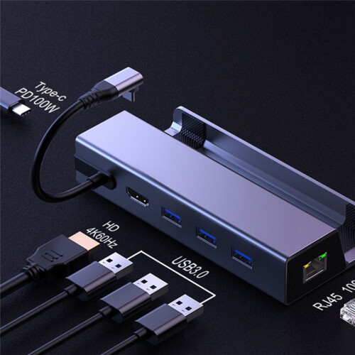 Handheld-Ladestation, Multi-Port-USB-Hub, Videokonverter, Basis, Erweiterungsdock 2