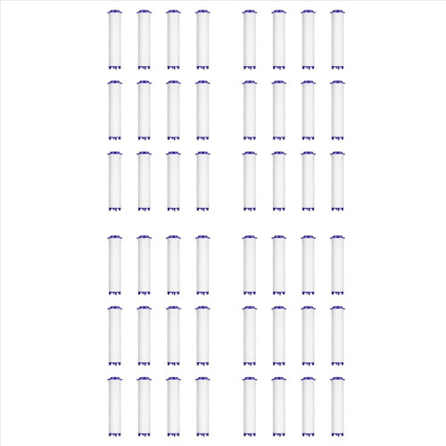 Conjunto de 48 filtros de reposição para chuveiro de 3,7 polegadas com hélice removível.