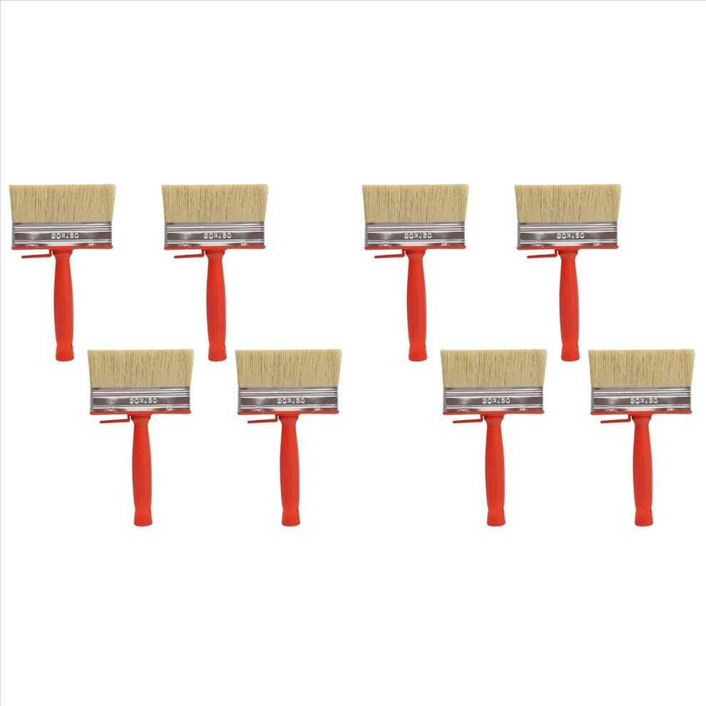 8 Pcs Shed Fence Paint Brushes Decking & Timber Block Stain Brush 4.7Inch/120Mm For All Types Of Painting Job 4853316795414