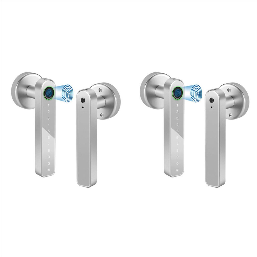 2X Smart Door Lock Keyless Entry Door Lock Keypad Door Lock With Handle, Fingerprint Door Lock With Tuya App Wifi 4853316792819
