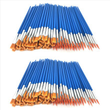Set mit 240 flachen und runden Pinseln, spitz zulaufende, flache Nylonborstenpinsel für Acryl-, Öl- und Aquarellmalerei, Partymalerei