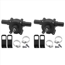 Kit com 2 bombas elétricas portáteis para furadeira, para transferência de óleo, água e outros fluidos. Ideal para jardinagem e uso externo.