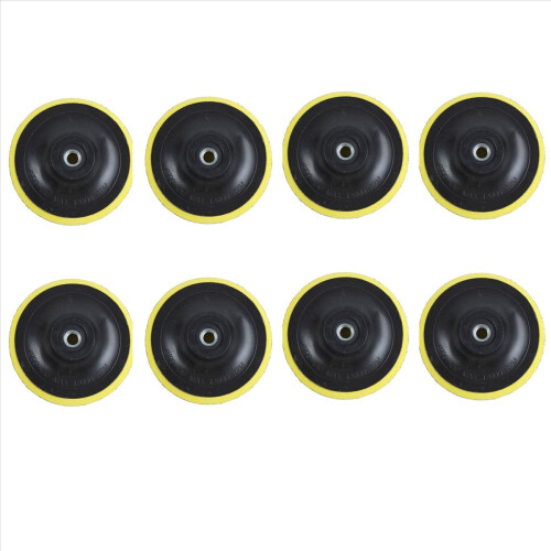 Disco de lixa e polimento com fixação por velcro para esmerilhadeira angular 8X, 4 polegadas de diâmetro.
