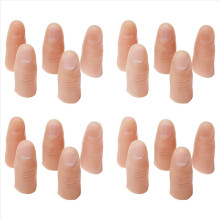 Conjunto com 20 unidades de dedeiras simuladas, pontas de polegar falsas, brinquedos para truques de mágica e pegadinhas.