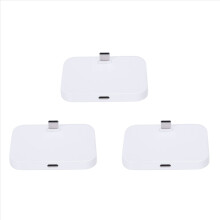 3x Handy-Tischladegerät mit USB-C-Anschluss, silberfarben