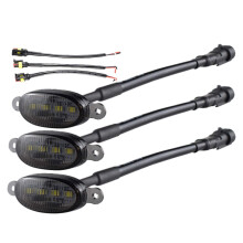 Front Gitter Leuchten für Raptor F150 Grills 2010-2014 & 2017-2021 Gelbe LED Parken/ Fahren Gelb Beleuchtung mit GeräUcherter Linse
