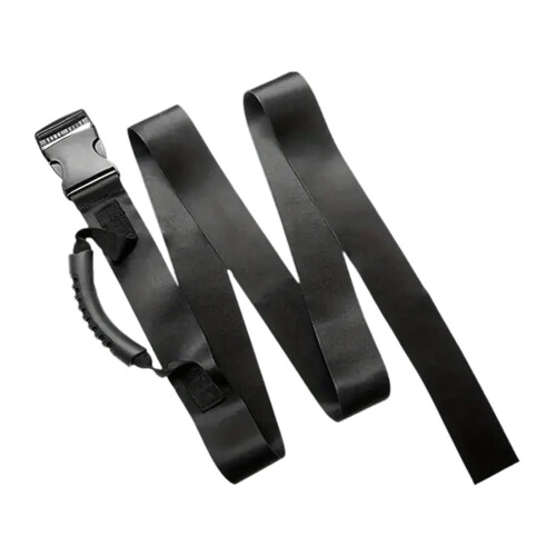 Box  Carrying strap with handle for moving heavy suitcases, adjustable belt, black, 6.3 ft