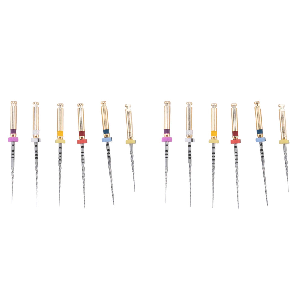 Gold Rotary Files, 12Pcs Controlled Memory Files (Assorted 25Mm) 4853316705536