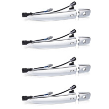 4X Left Front Door Handle Smart Keyless Entry for Leaf Sentra 2009-2018 80645-1AA0A Exterior Handle Chrome