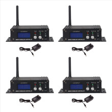 4X 512 Wireless Controller Receiver Transmitter LCD Display Power Adjustable for Disco DJ Stage Bar Light-EU Plug