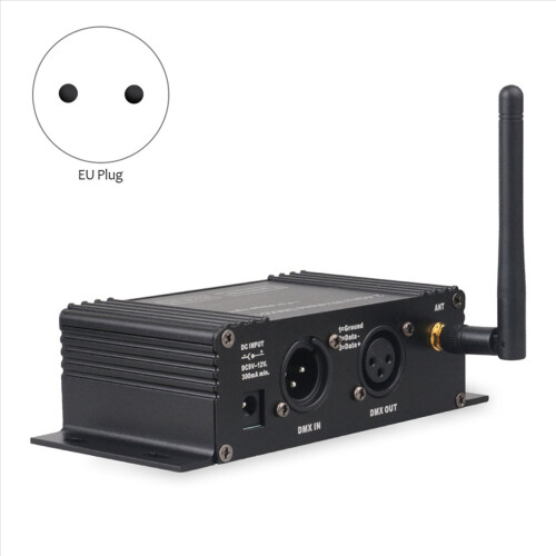 4X 512 Wireless Controller Receiver Transmitter LCD Display Power Adjustable for Disco DJ Stage Bar Light-EU Plug 1
