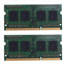 2 módulos de memória RAM DDR3 SODIMM de 2 GB, modelo 1RX8 PC3-10600S, 1333 MHz, para laptop, com conector de 204 pinos e 1,5 V.
