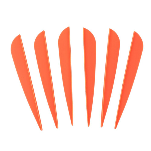 Penas de flecha de plástico de 4 polegadas para flechas de arco e flecha DIY, pacote com 150 unidades (laranja) 1