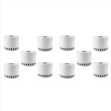 10 Refill Rolls Compatible -22205 Label 62mmx30.48M Continuous for Label Printer White Paper DK22205