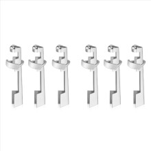 Billiard Cue Clamp 6 Pcs Pool Cue Tip Clamp Alloy Cue Stick Tip Repair Kit for Billiard Table Cue Tips Accessories