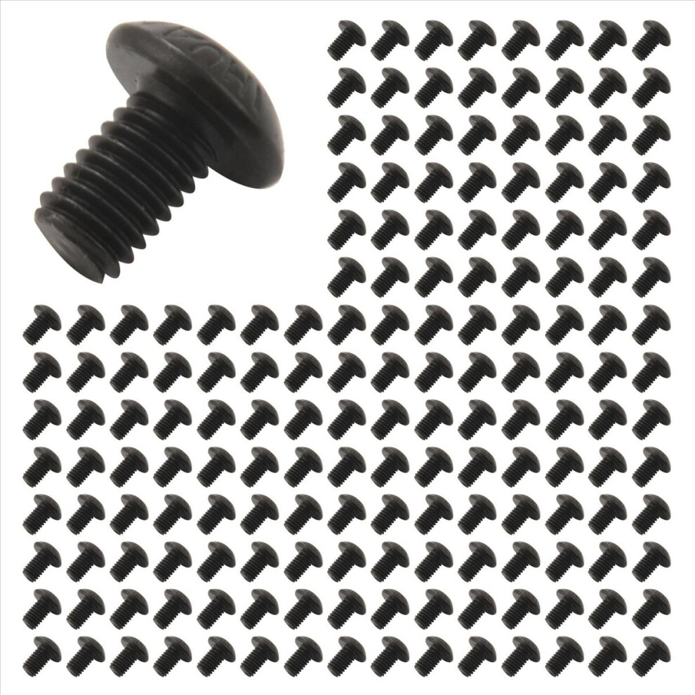 M5x8mm Button Head Hex Socket Cap Screw Bolt Black 300 Pcs 4853316797845
